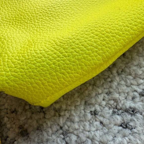 BCBGMaxAzria Bold Yellow Wristlet neon in Great condition minor marks see pics - Picture 13 of 16